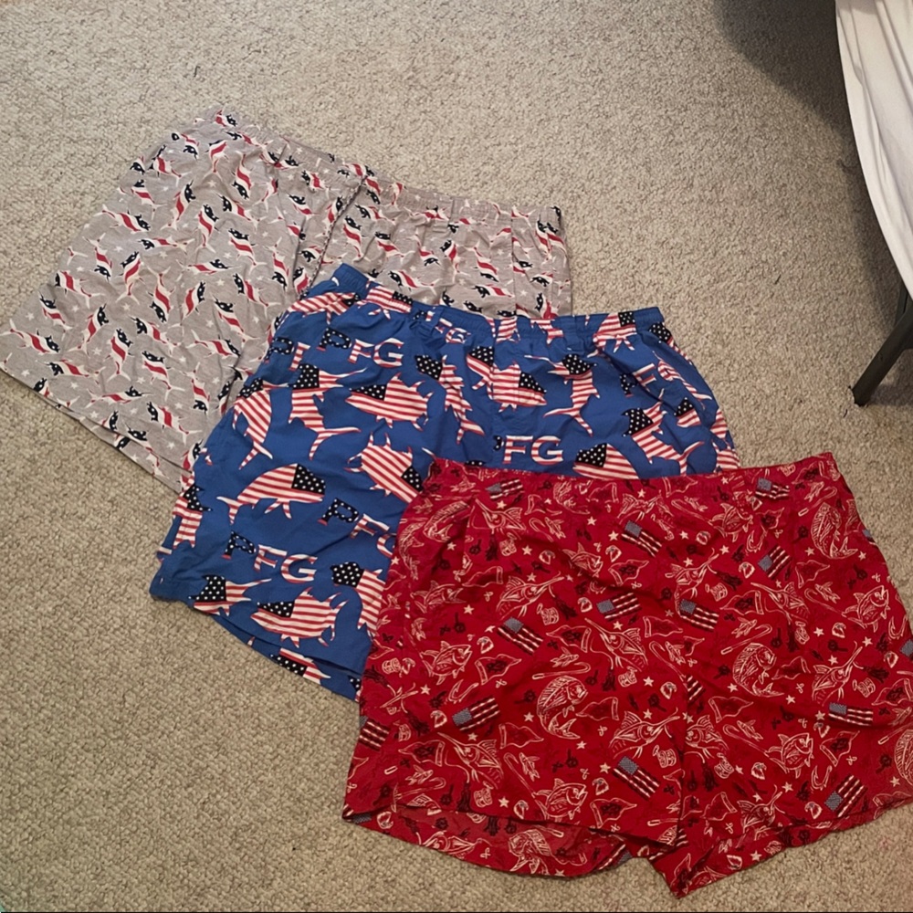 Columbia USA Patterned PFG Swim Trunks Size XXL